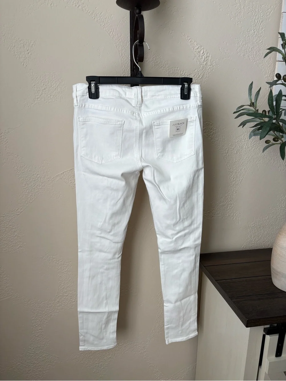 Just Black White Distressed Skinny Jeans